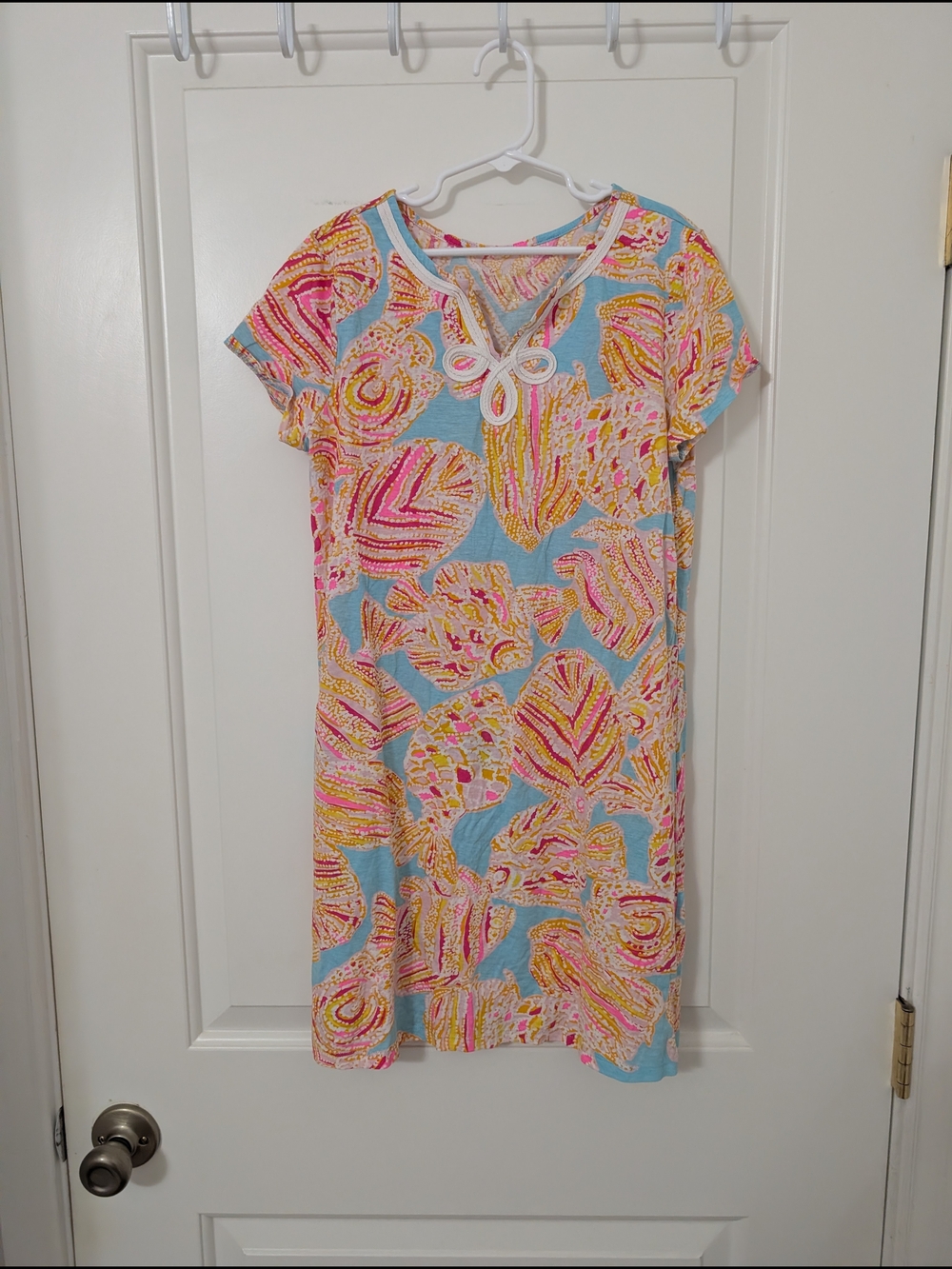 Lilly Pulitzer Girls XL Tini Bikini Tropical Fish Harlow Tunic Dress 100% Cotton
